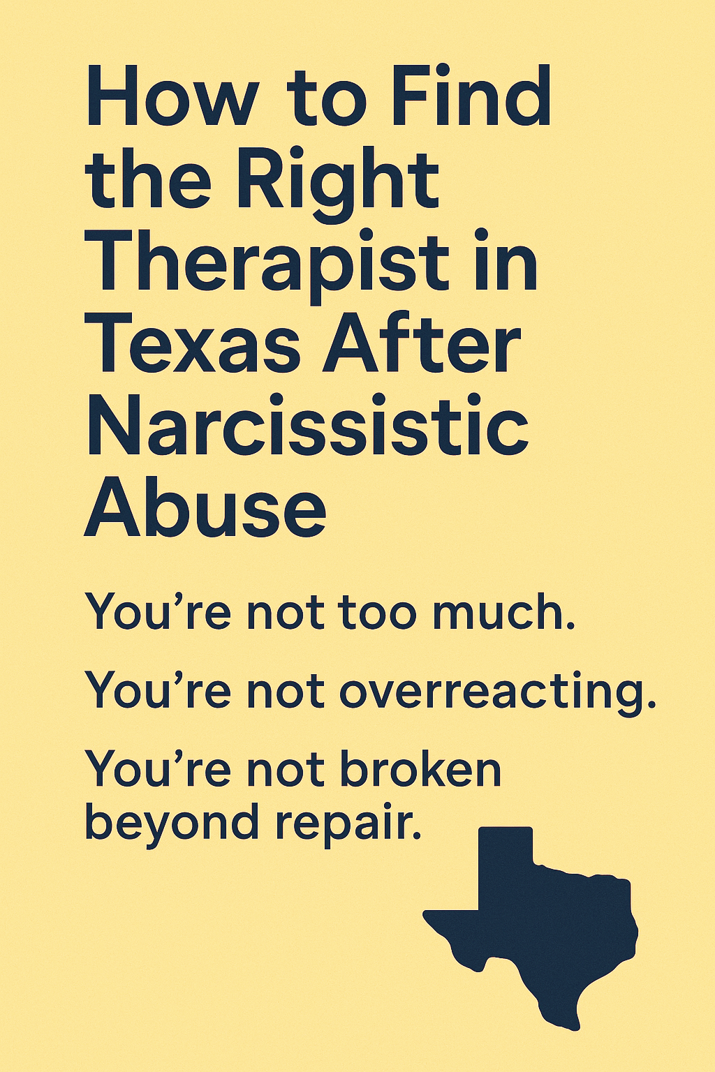 How to Find the Right Therapist in Texas After Narcissistic Abuse 